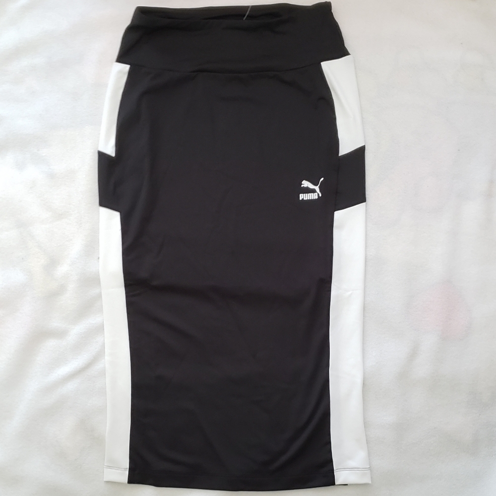 Puma Black and White Pencil Skirt